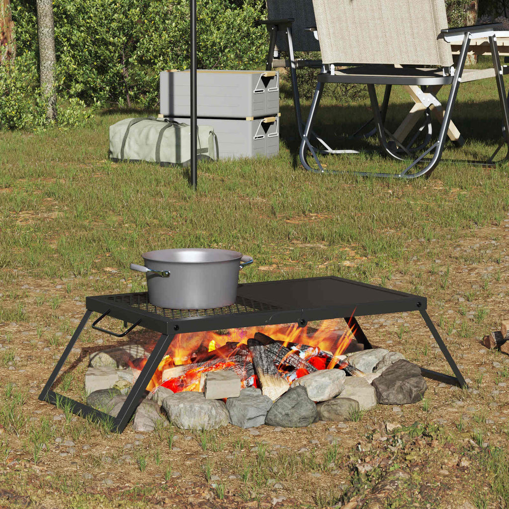 vidaXL Faltbarer Campinggrill Schwarz 31,5 x 26,5 x 4 cm