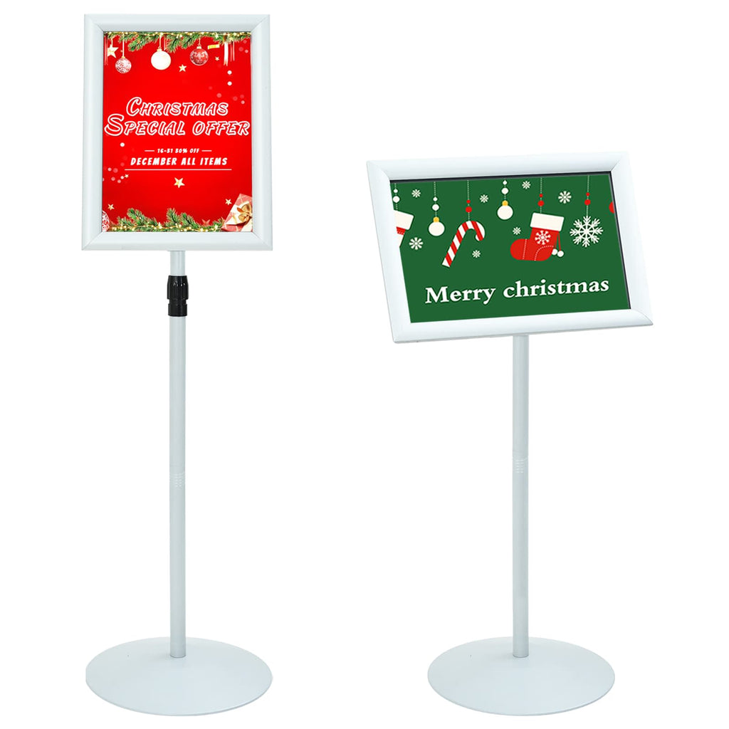 vidaXL Podest-Posterständer Silber 33 x 33 x 126 cm PVC und Stahl