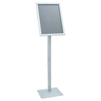 vidaXL Posterständer mit Podest Silber 32,5 x 27 x 126 cm aus Gusseisen