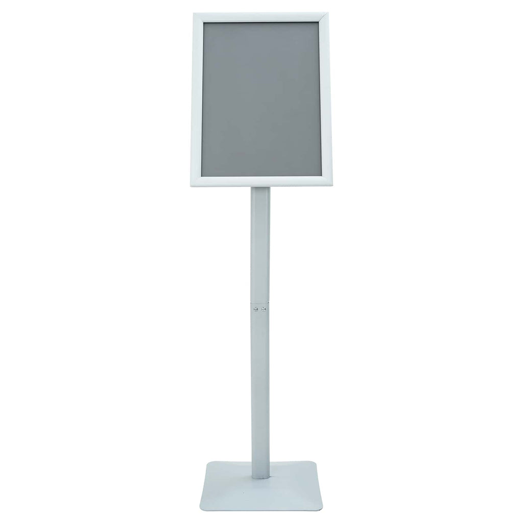 vidaXL Posterständer mit Podest Silber 32,5 x 27 x 126 cm aus Gusseisen