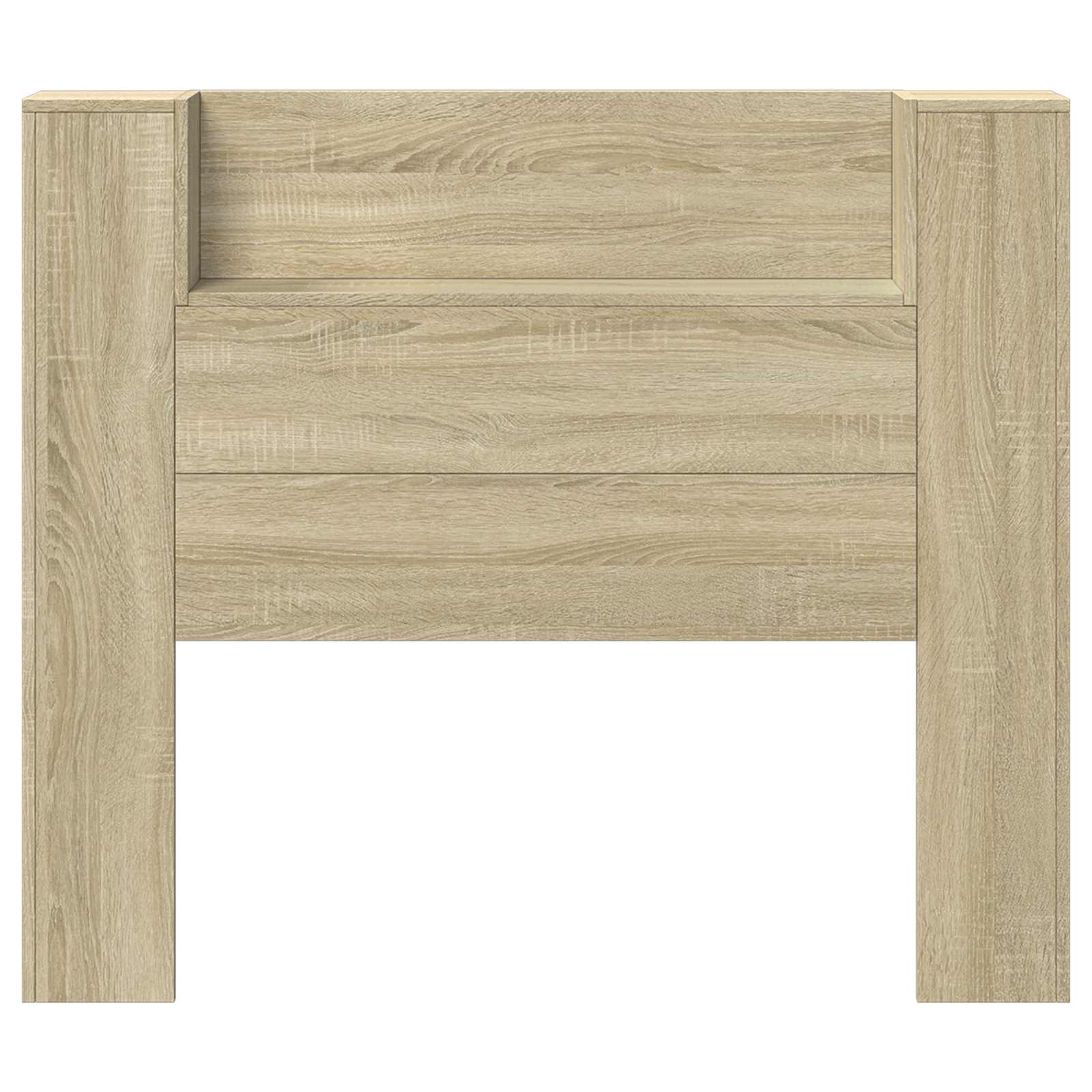 vidaXL Kopfteil-Schrank mit LED mit Regal Sonoma 120 x 16,5 x 103,5 cm
