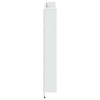 vidaXL Kopfteil-Schrank mit LED mit Regal Weiß 140 x 16,5 x 103,5 cm