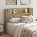 vidaXL Kopfteil-Schrank mit LED Artisan-Eiche 140 x 16,5 x 103,5 cm