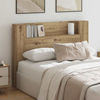 vidaXL Kopfteil-Schrank mit LED Artisan-Eiche 140 x 16,5 x 103,5 cm