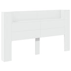vidaXL Kopfteil-Schrank mit LED Weiß 180 x 16,5 x 103,5 cm