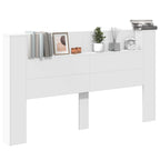 vidaXL Kopfteil-Schrank mit LED Weiß 180 x 16,5 x 103,5 cm