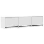vidaXL TV-Schränk mit LED Weiß 165 x 34 x 40 cm Holzwerkstoff