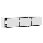 vidaXL TV-Schränk mit LED Weiß 165 x 34 x 40 cm Holzwerkstoff