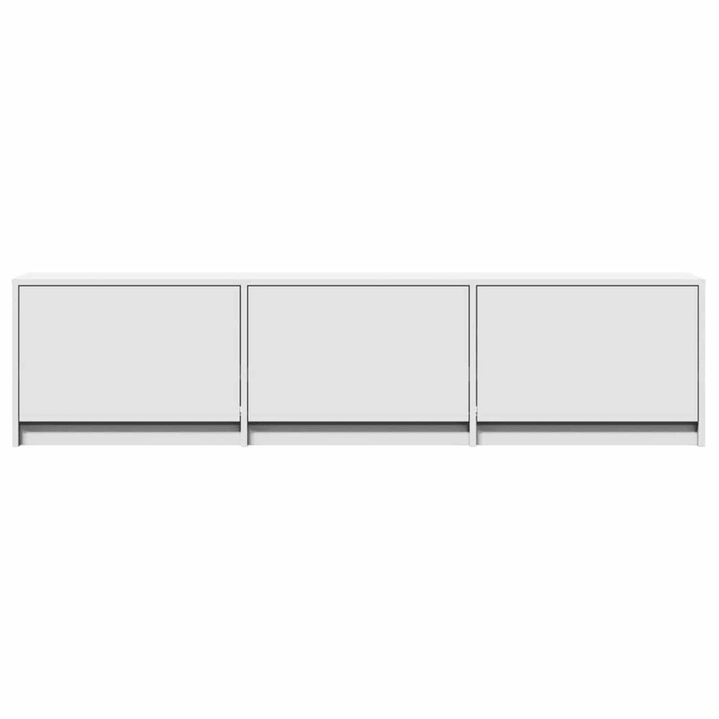 vidaXL TV-Schränk mit LED Weiß 165 x 34 x 40 cm Holzwerkstoff