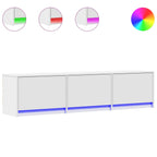vidaXL TV-Schränk mit LED Weiß 165 x 34 x 40 cm Holzwerkstoff