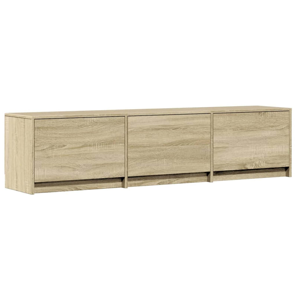 vidaXL TV-Schränk mit LED Sonoma 165 x 34 x 40 cm Holzwerkstoff