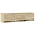 vidaXL TV-Schränk mit LED Sonoma 165 x 34 x 40 cm Holzwerkstoff