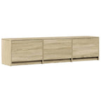 vidaXL TV-Schränk mit LED Sonoma 165 x 34 x 40 cm Holzwerkstoff