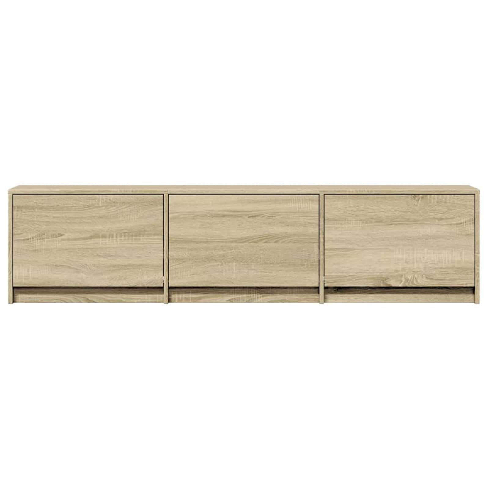 vidaXL TV-Schränk mit LED Sonoma 165 x 34 x 40 cm Holzwerkstoff