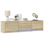 vidaXL TV-Schränk mit LED Sonoma 165 x 34 x 40 cm Holzwerkstoff