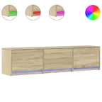 vidaXL TV-Schränk mit LED Sonoma 165 x 34 x 40 cm Holzwerkstoff
