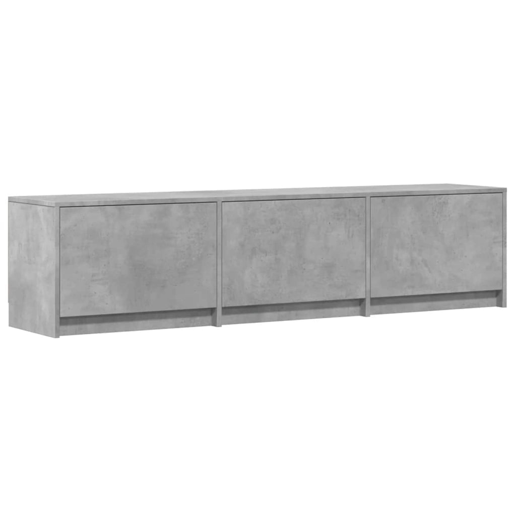 vidaXL TV-Schränk mit LED Beton 165 x 34 x 40 cm Holzwerkstoff