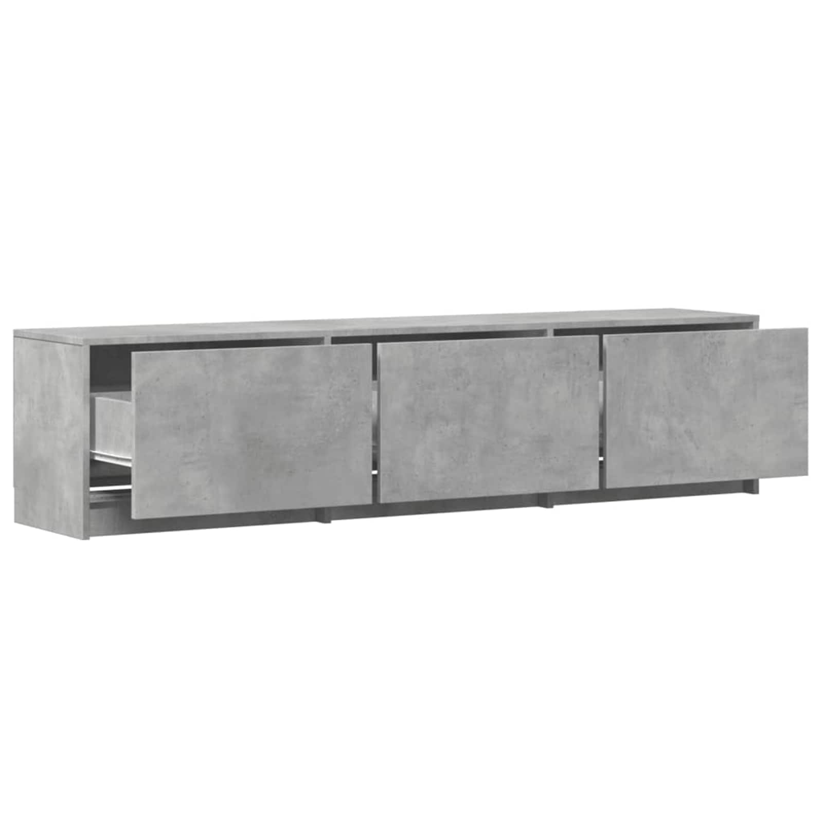 vidaXL TV-Schränk mit LED Beton 165 x 34 x 40 cm Holzwerkstoff