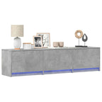 vidaXL TV-Schränk mit LED Beton 165 x 34 x 40 cm Holzwerkstoff