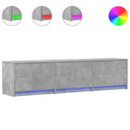 vidaXL TV-Schränk mit LED Beton 165 x 34 x 40 cm Holzwerkstoff