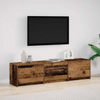 vidaXL TV-Schränk mit LED Altholz 165 x 34 x 40 cm Holzwerkstoff