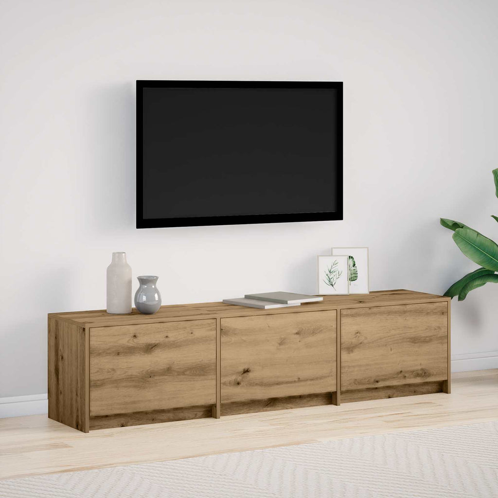 vidaXL TV-Schränk mit LED Artisan-Eiche 165 x 34 x 40 cm Holzwerkstoff