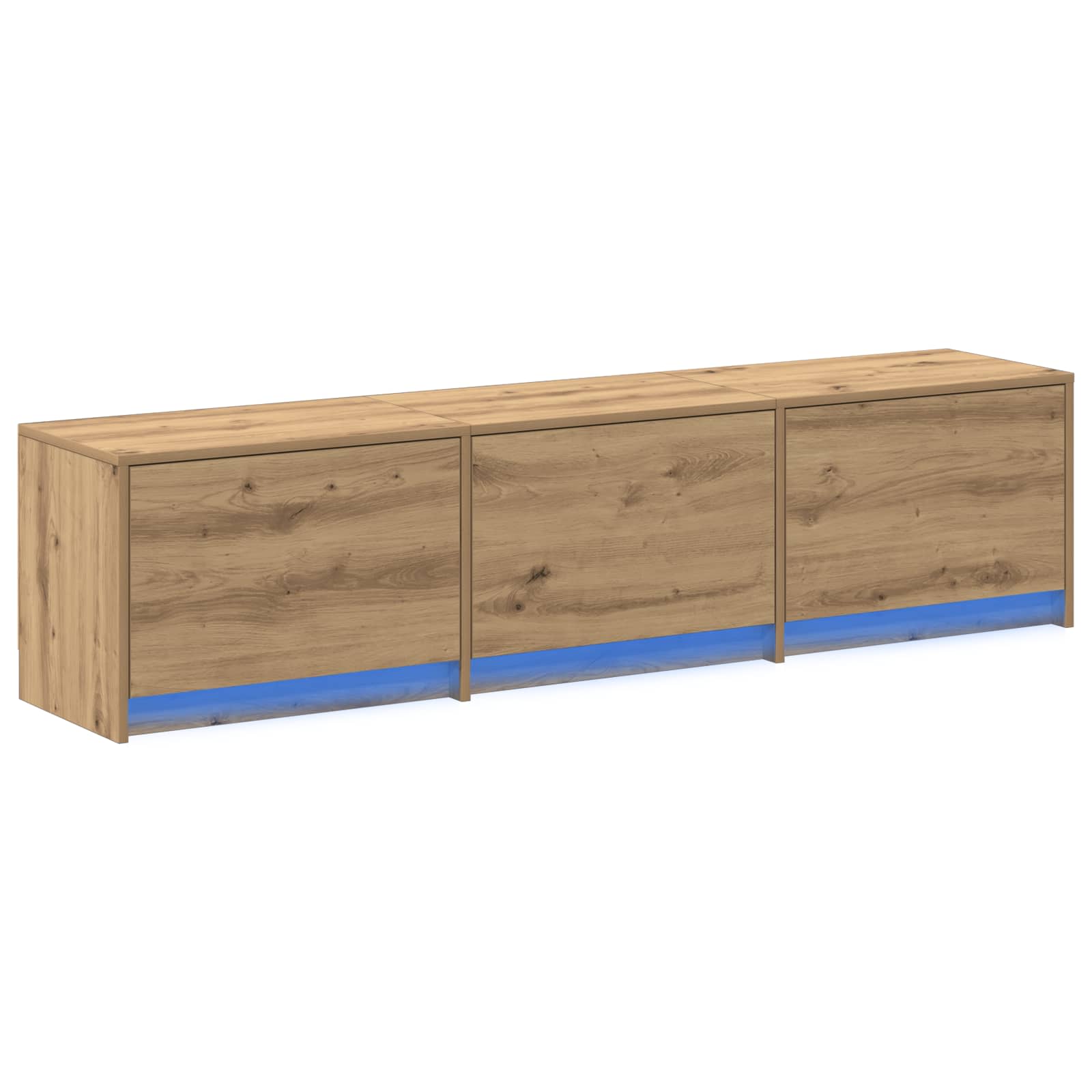 vidaXL TV-Schränk mit LED Artisan-Eiche 165 x 34 x 40 cm Holzwerkstoff