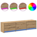 vidaXL TV-Schränk mit LED Artisan-Eiche 165 x 34 x 40 cm Holzwerkstoff