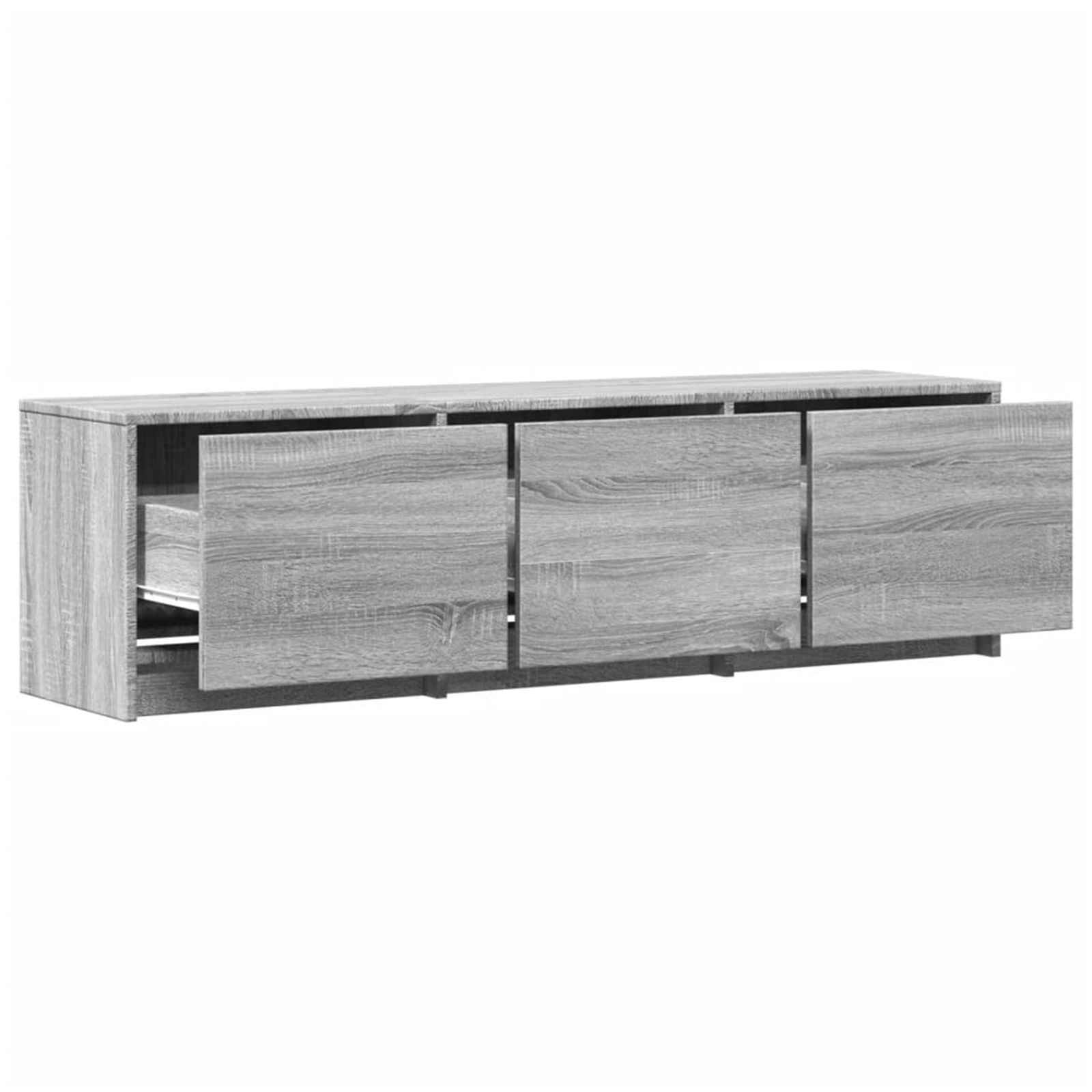 vidaXL TV-Schränk mit LED Graues Sonoma 140 x 34 x 40 cm Holzwerkstoff