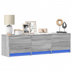vidaXL TV-Schränk mit LED Graues Sonoma 140 x 34 x 40 cm Holzwerkstoff