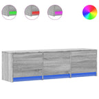 vidaXL TV-Schränk mit LED Graues Sonoma 140 x 34 x 40 cm Holzwerkstoff