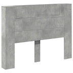 vidaXL Kopfteil-Schrank mit LED mit Regal Beton 140 x 16,5 x 103,5 cm
