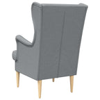 vidaXL Sessel Hellgrau Stoff