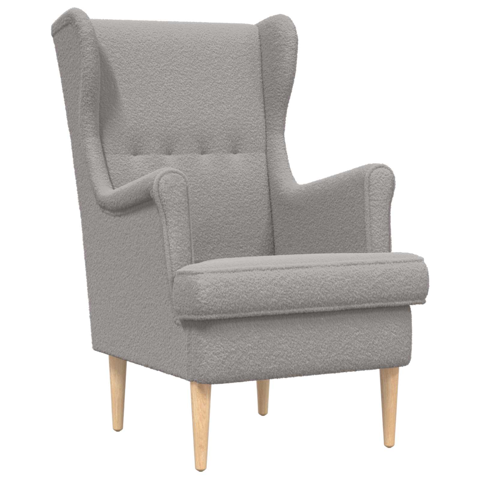 vidaXL Sessel Hellgrau Bouclé