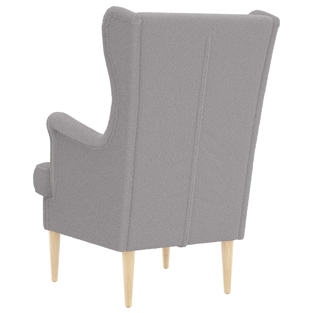 vidaXL Sessel Hellgrau Bouclé