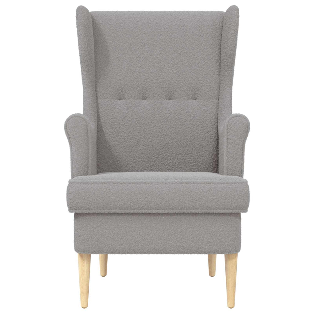 vidaXL Sessel Hellgrau Bouclé