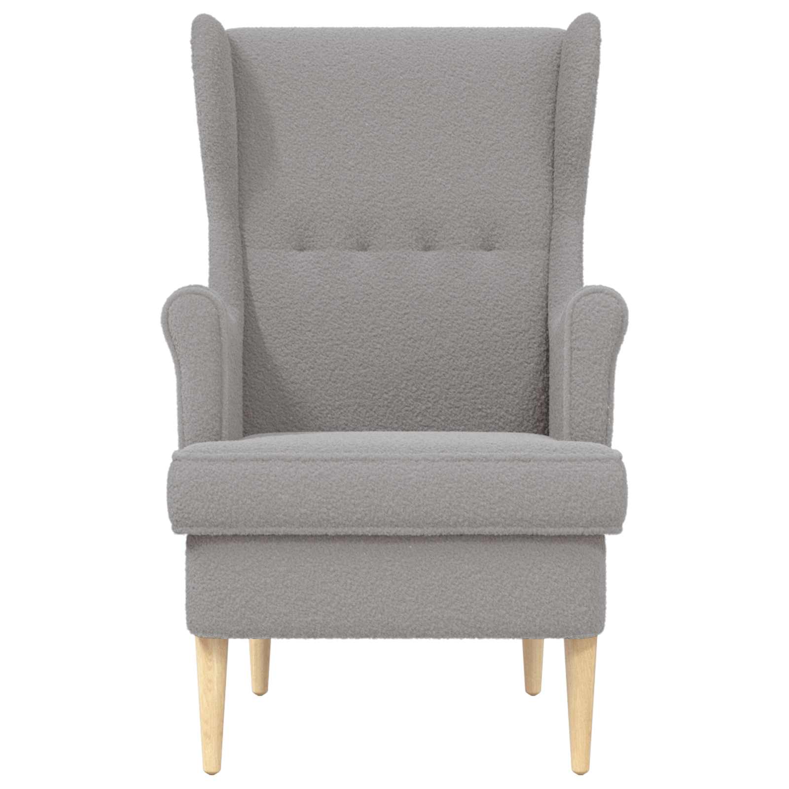 vidaXL Sessel Hellgrau Bouclé