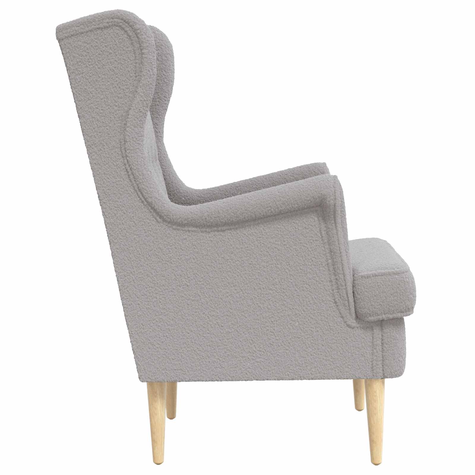 vidaXL Sessel Hellgrau Bouclé