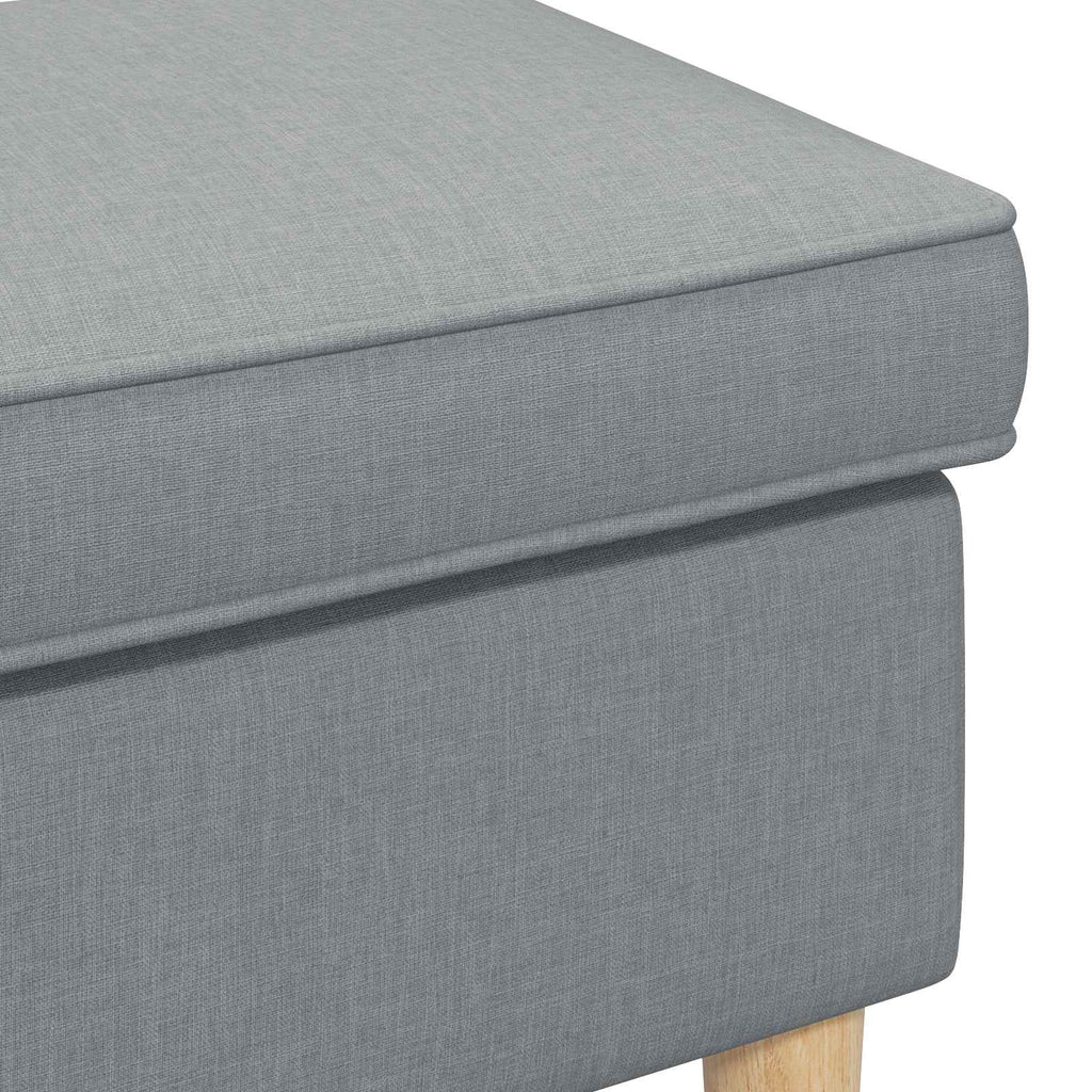 vidaXL Hocker Hellgrau 55 x 35 x 41 cm Polyester