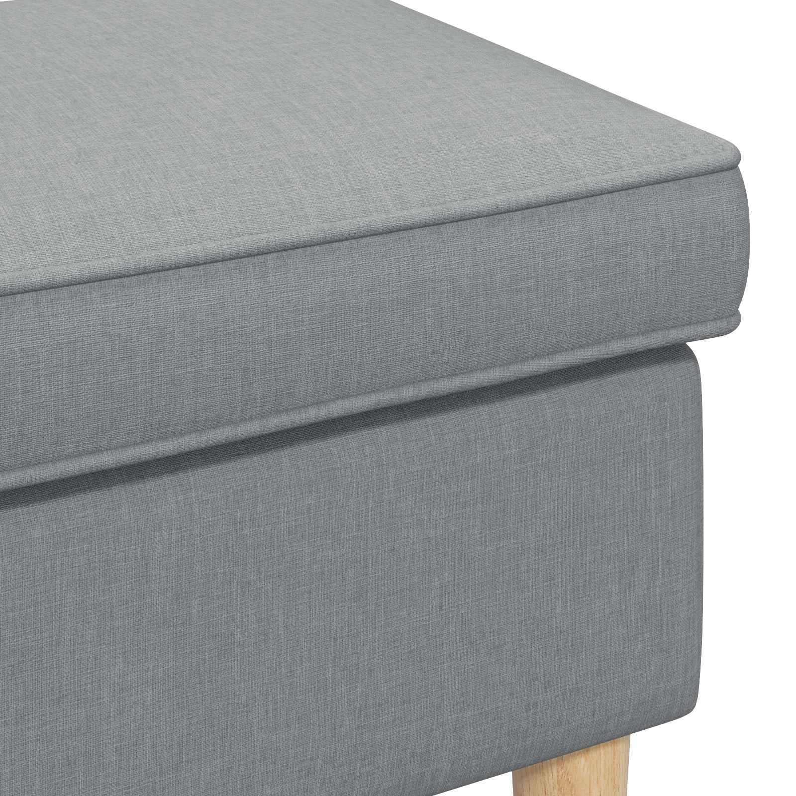 vidaXL Hocker Hellgrau 55 x 35 x 41 cm Polyester