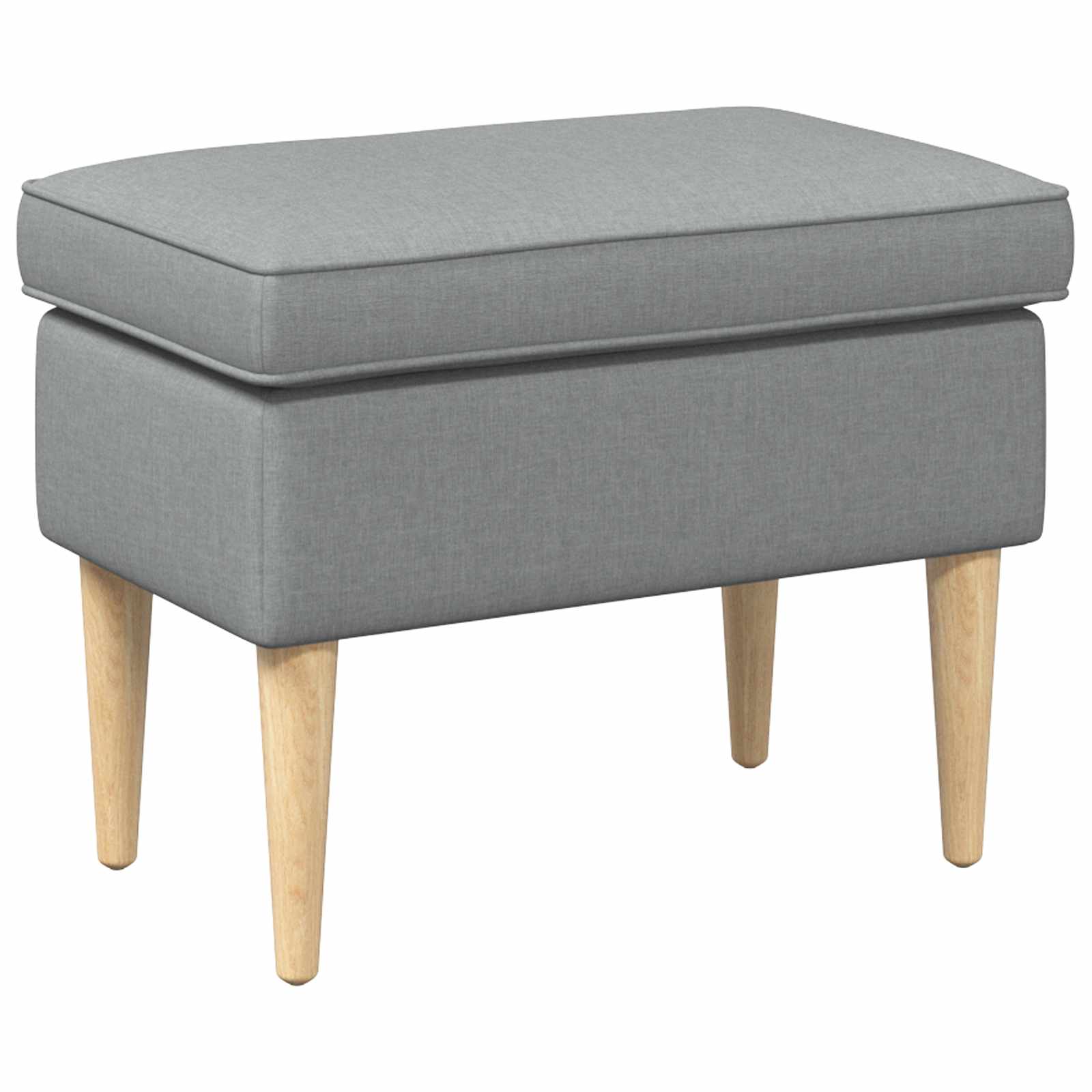 vidaXL Hocker Hellgrau 55 x 35 x 41 cm Polyester