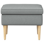vidaXL Hocker Hellgrau 55 x 35 x 41 cm Polyester