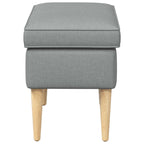 vidaXL Hocker Hellgrau 55 x 35 x 41 cm Polyester
