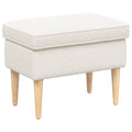 vidaXL Hocker Creme 55 x 35 x 41 cm Bouclé