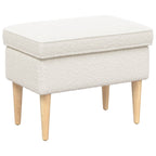 vidaXL Hocker Creme 55 x 35 x 41 cm Bouclé