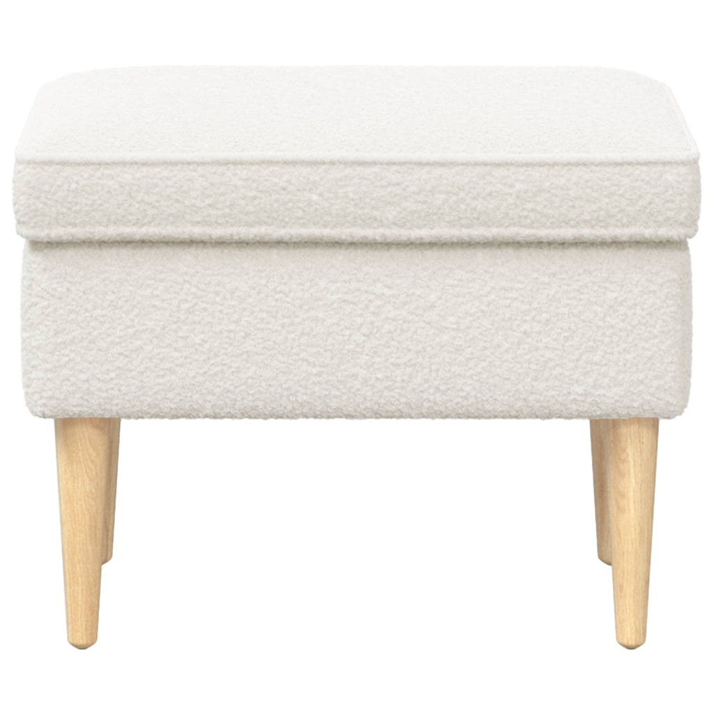 vidaXL Hocker Creme 55 x 35 x 41 cm Bouclé