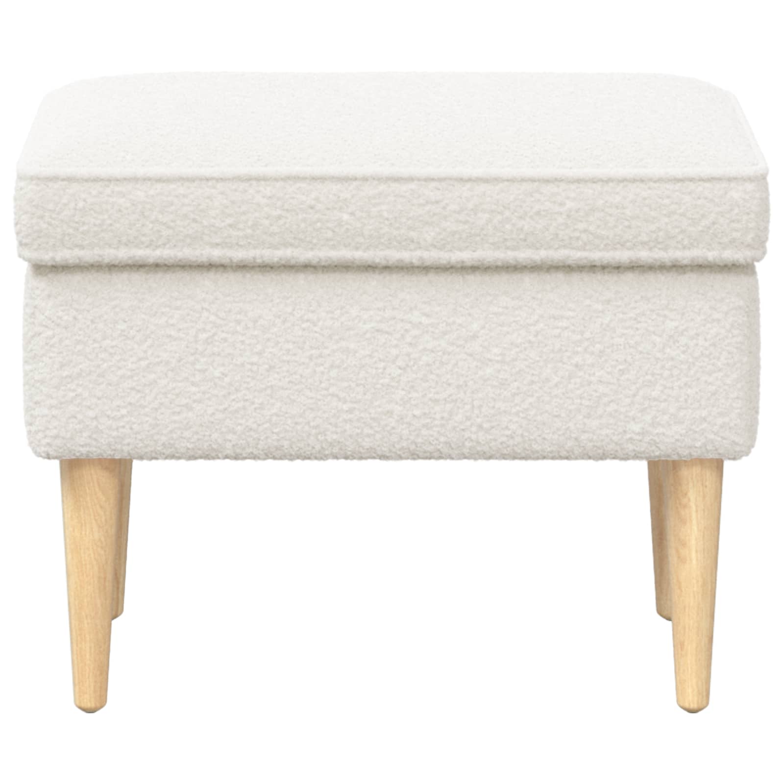 vidaXL Hocker Creme 55 x 35 x 41 cm Bouclé