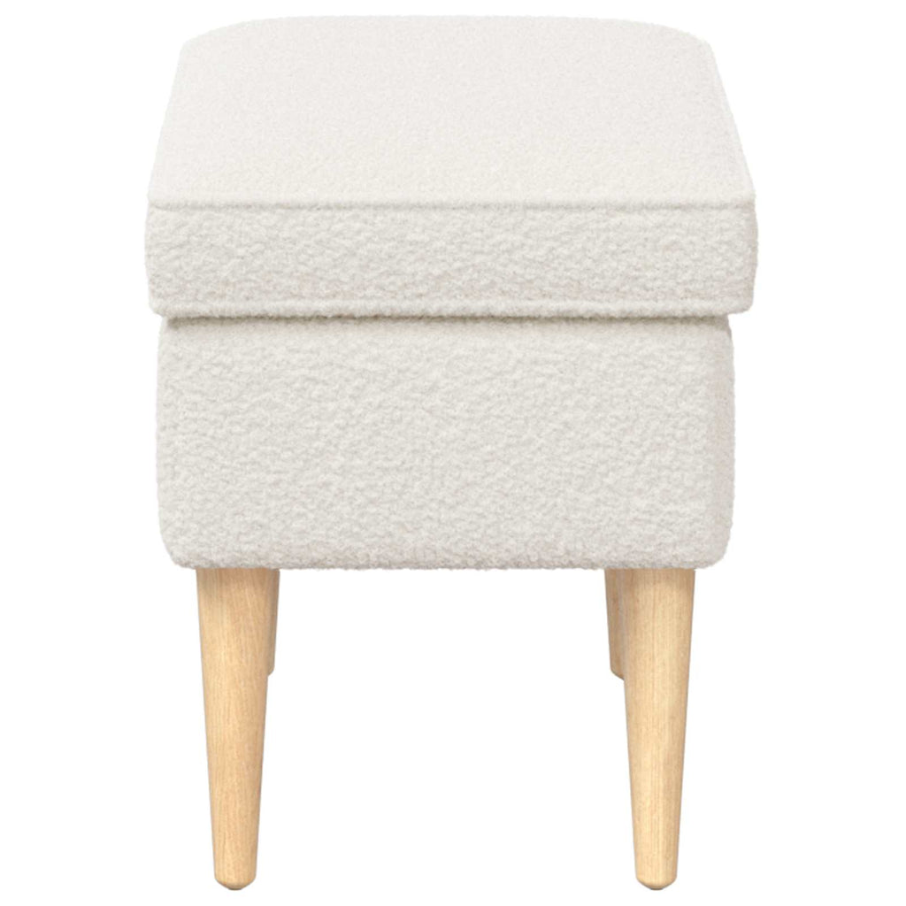 vidaXL Hocker Creme 55 x 35 x 41 cm Bouclé
