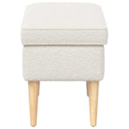 vidaXL Hocker Creme 55 x 35 x 41 cm Bouclé