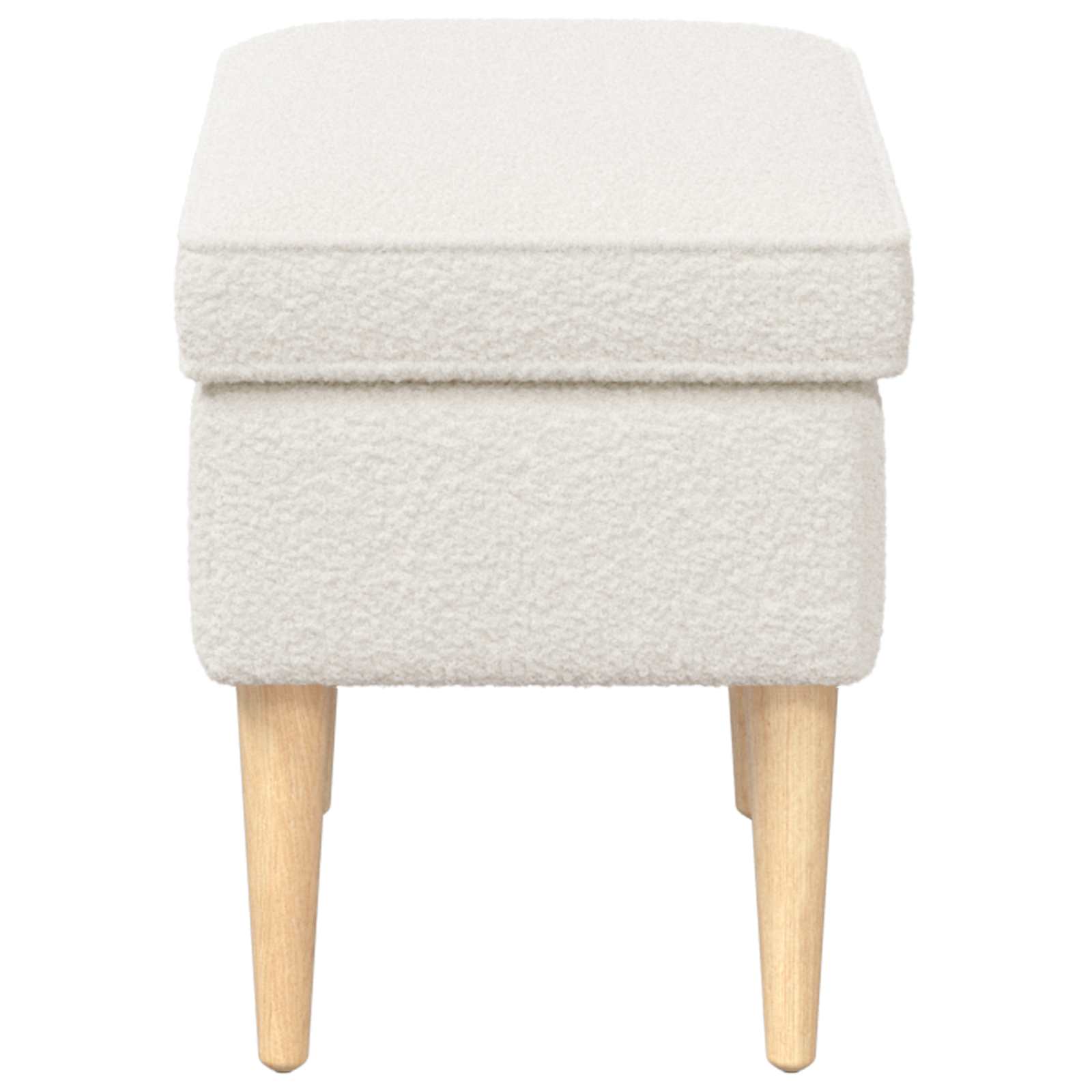vidaXL Hocker Creme 55 x 35 x 41 cm Bouclé